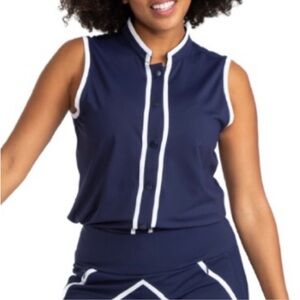 Kinona Looking Snappy Sleeveless Golf Top Navy size XXL NEW